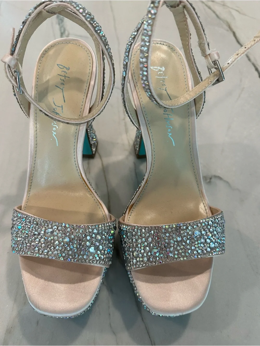 Betsey Johnson Crystal Embellished Platform Heels - Picture 4 of 9